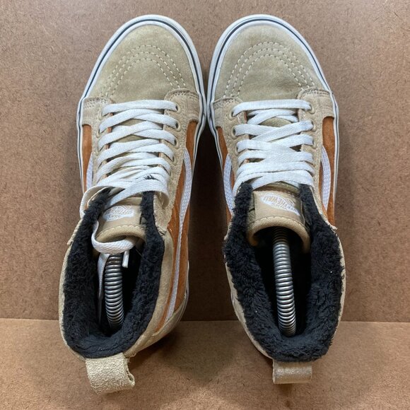 Vans Sk8-Hi MTE-1 Brown/Beige Sneakers Womens Size 7 High Top Suede Winter - Picture 6 of 8